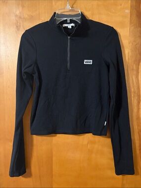 Vans Black Half-Zip Mock Neck Pullover